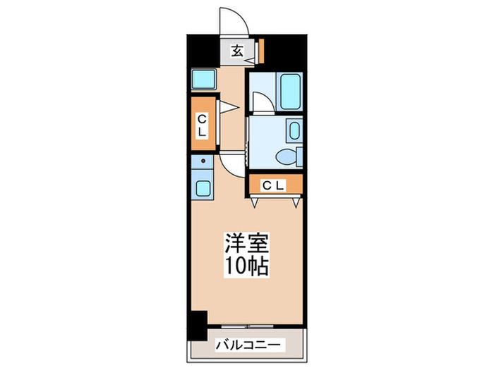M.Sコート(ワンルーム/4階)の間取り写真