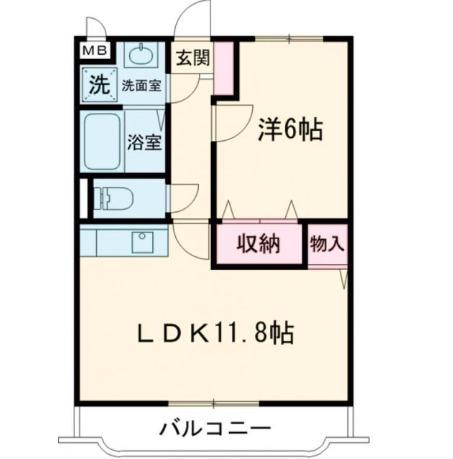BEAUTERRACEステラ(1LDK/2階)の間取り写真