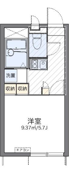 レオパレスパルタ(1K/1階)の間取り写真