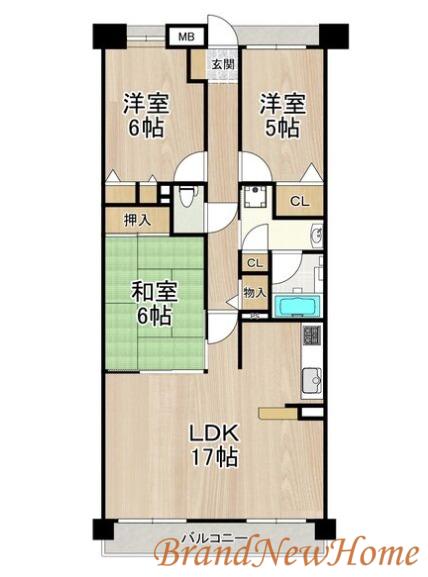 ソルプラーサ堺(3LDK/12階)の間取り写真