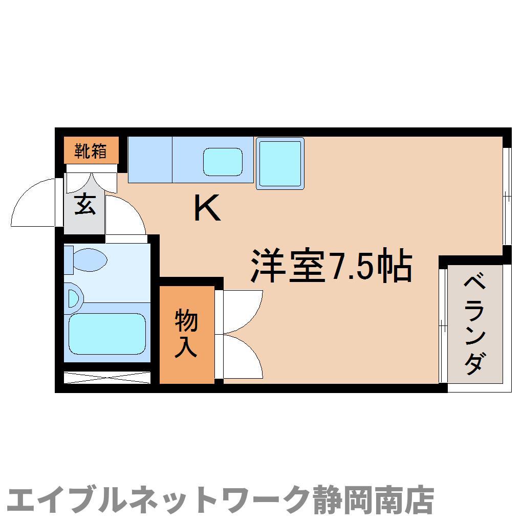 和み館しきぢ(ワンルーム/3階)の間取り写真