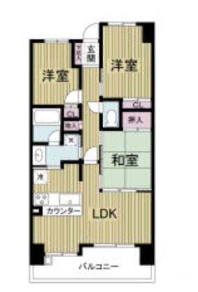 レジディア都島I(3LDK/14階)の間取り写真