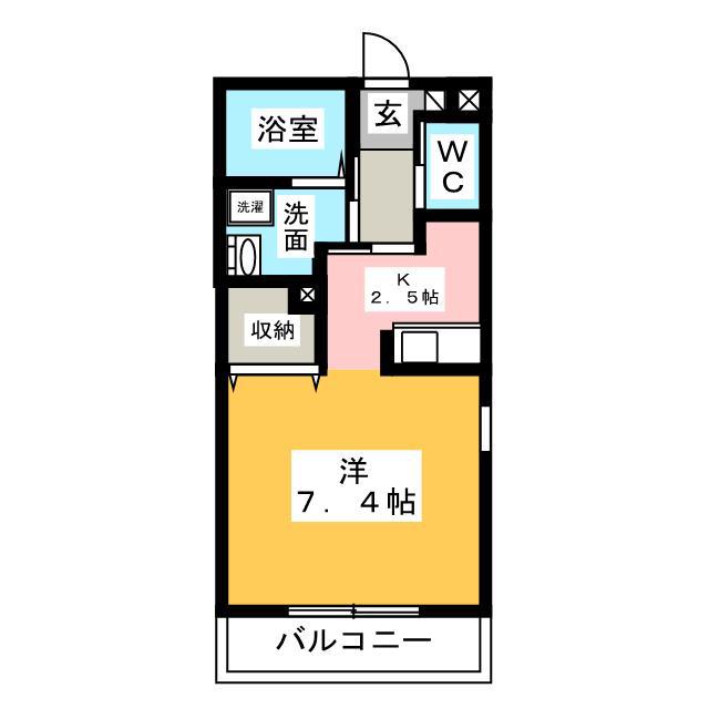 WHITE FLOURISH(ワンルーム/1階)の間取り写真