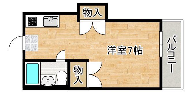 パルル緑台第1(ワンルーム/3階)の間取り写真