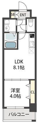 グランパシフィック今里INNOVATION(1LDK/5階)の間取り写真