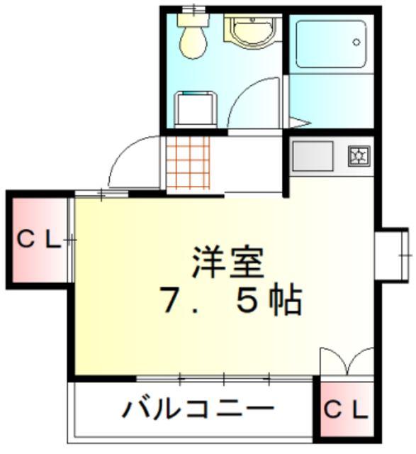 コート瑞穂第2(1K/2階)の間取り写真