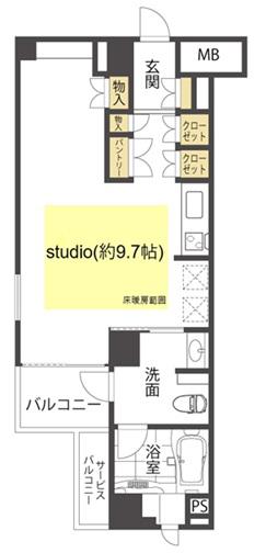 フィーノ渋谷(ワンルーム/4階)の間取り写真