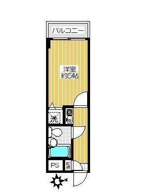 ライオンズマンション調布国領(1K/2階)の間取り写真