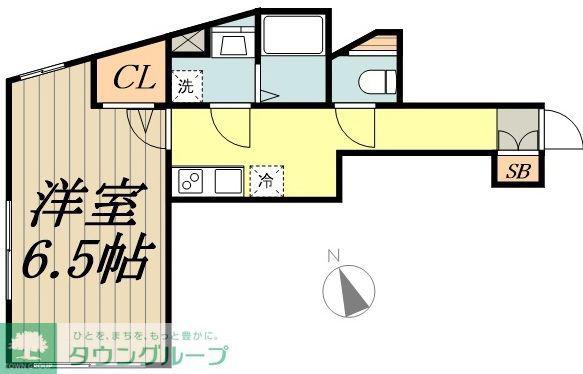 カグアス高円寺(1K/1階)の間取り写真