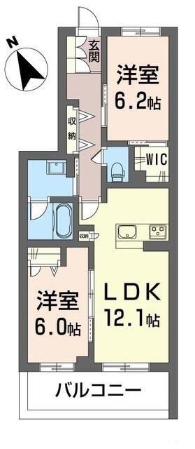 ティエンポ フェリズ I(2LDK/2階)の間取り写真