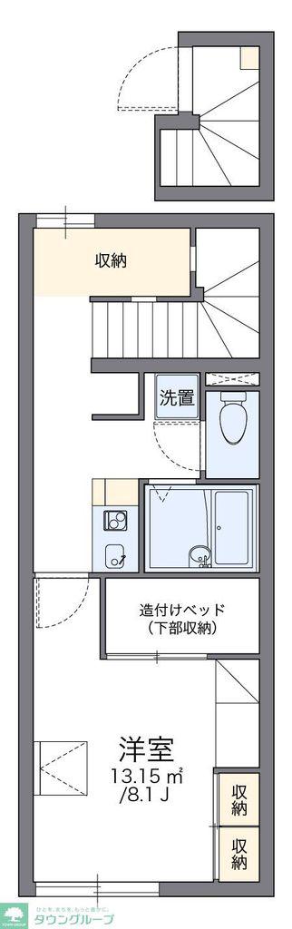 レオパレスエアル(1K/2階)の間取り写真