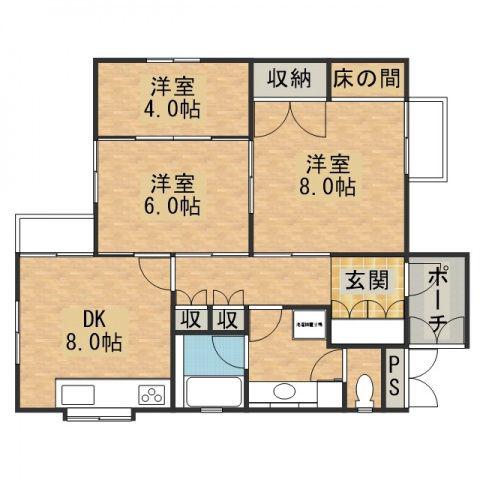 プチメゾン正田(2SDK/2階)の間取り写真