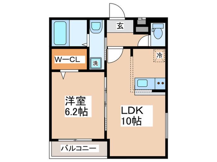 フジパレス泉大津III番館(1LDK/1階)の間取り写真