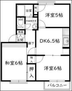 F-STAGE・HAYAMA(3DK/2階)の間取り写真