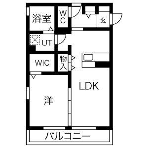 ハレアカラ (1LDK/3階)の間取り写真