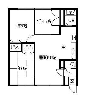 クリーンハイツ白雲(3LDK/2階)の間取り写真