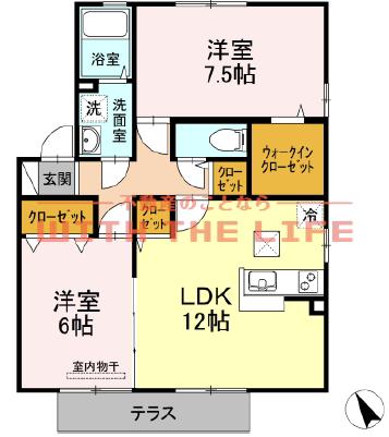サンジェイド(2LDK/1階)の間取り写真