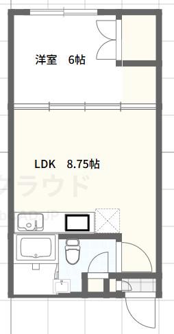 ザ・スタンダードアパートメント浅草(1LDK/1階)の間取り写真