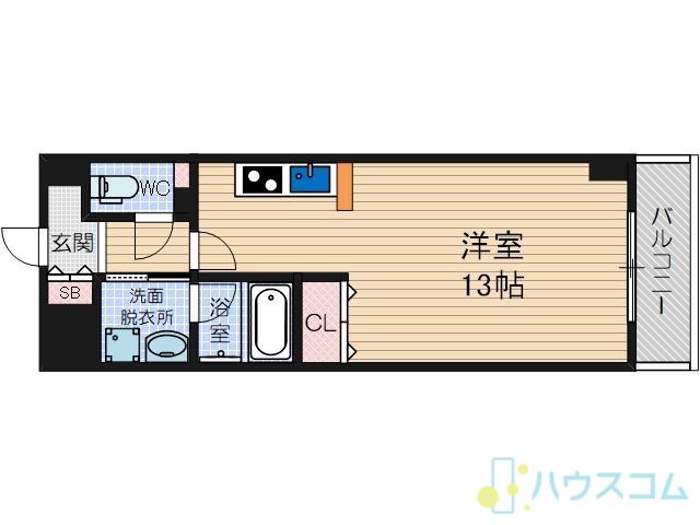 アヴァンセ箕面小野原(ワンルーム/2階)の間取り写真