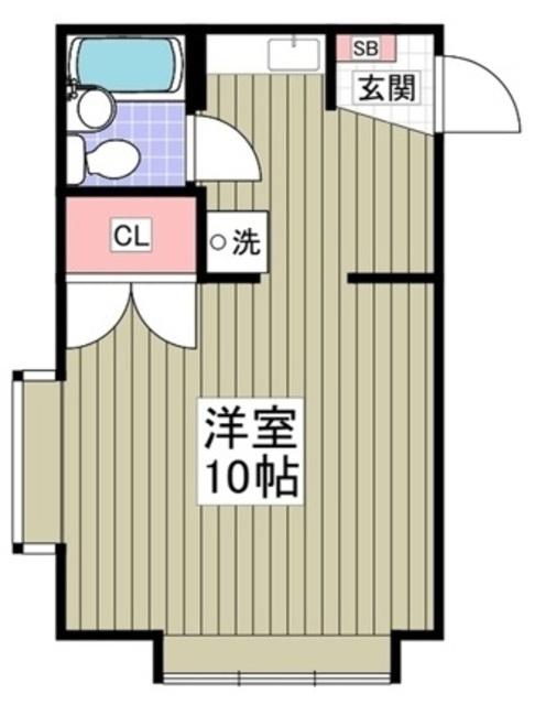 ライブボックスⅠ(ワンルーム/1階)の間取り写真