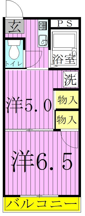 プログレス西新井(2K/3階)の間取り写真