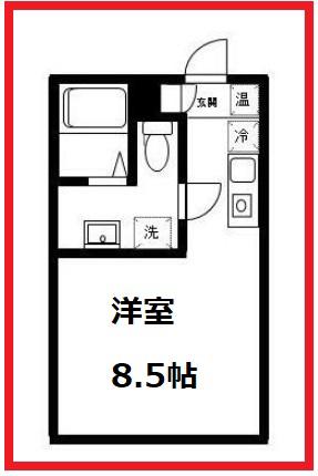 ココフラット王子(ワンルーム/5階)の間取り写真