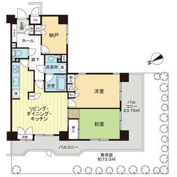シェリエ練馬北町(2SLDK/1階)の間取り写真