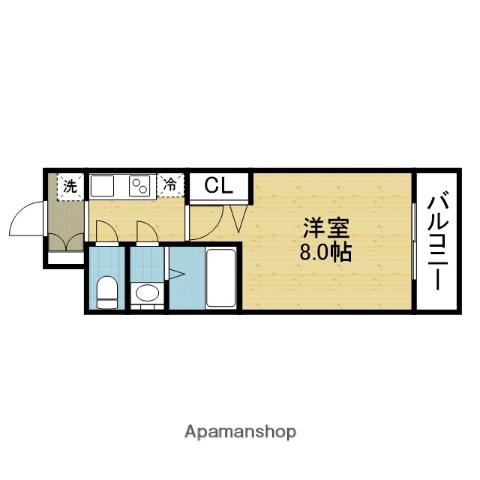 ソルテラスOSAKA MID イーストクレアスト(1K/10階)の間取り写真