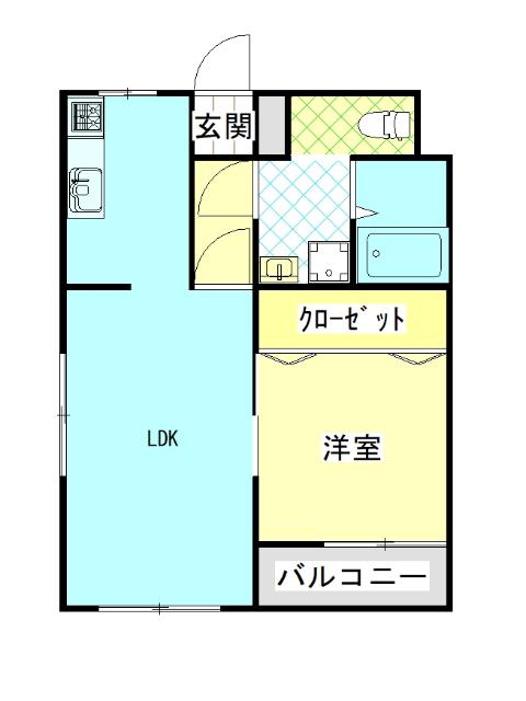 ミキハウス城乃下(1LDK/2階)の間取り写真