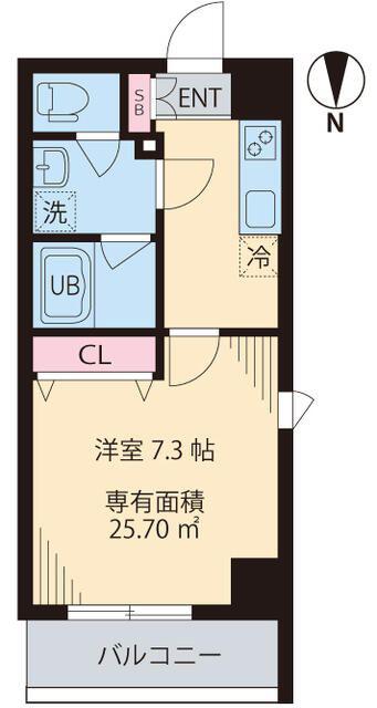 COURT TAKETOKUIII(1K/2階)の間取り写真