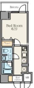ALIVIS原木中山(1K/3階)の間取り写真