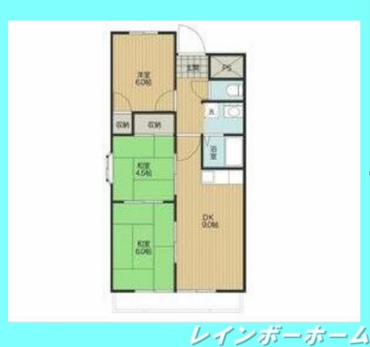 YHマンション(3DK/4階)の間取り写真