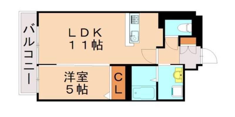 サクセス伊都III(1LDK/3階)の間取り写真