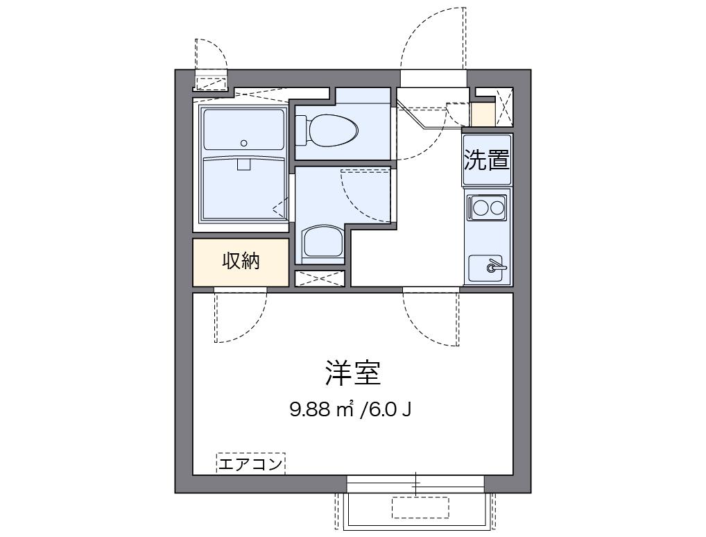 クレイノMASAO(1K/3階)の間取り写真
