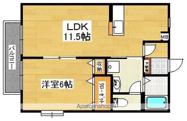 スウィートプラム弐番館(1LDK/1階)の間取り写真