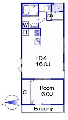 ボヌール住吉(1LDK/3階)の間取り写真