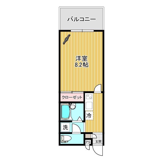 フォレスタ(1K/2階)の間取り写真