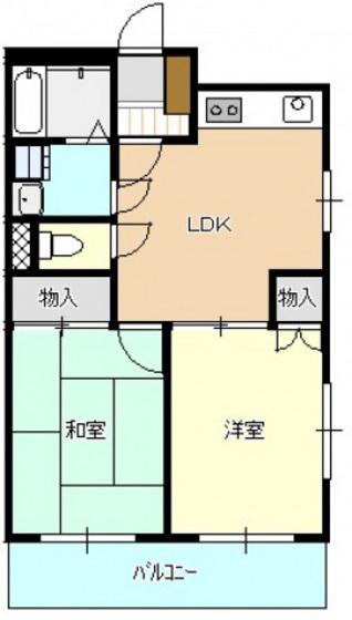 エトノ空港通(2LDK/8階)の間取り写真