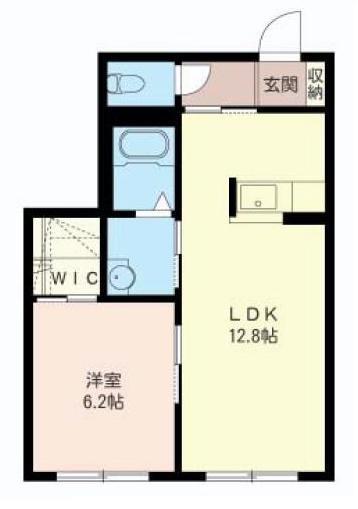 ビレッジ湘南台B(1LDK/1階)の間取り写真