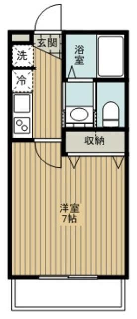 キャメル入間豊岡(1K/1階)の間取り写真