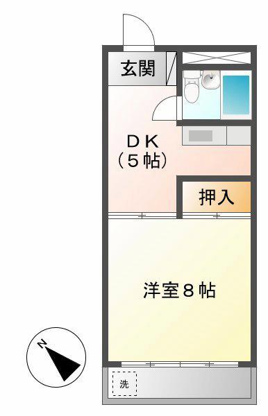 アシスト各務原マンション(1K/1階)の間取り写真