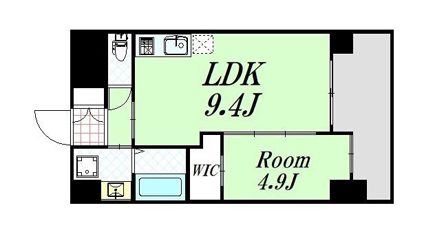 ノルデンハイム江坂II(1LDK/2階)の間取り写真