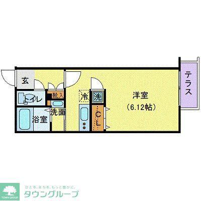 MODULOR白山II(ワンルーム/1階)の間取り写真