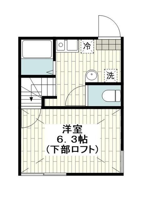 グランドゥール横浜(1K/1階)の間取り写真