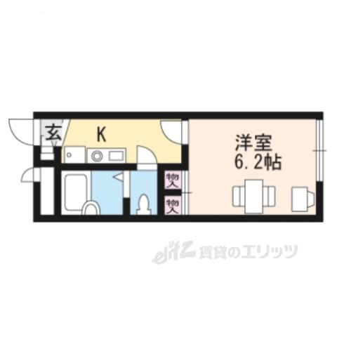 レオパレスカエデ(1K/1階)の間取り写真