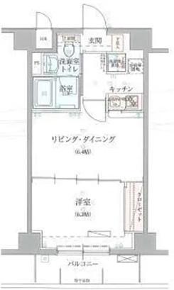 リヴシティ錦糸町(1LDK/2階)の間取り写真