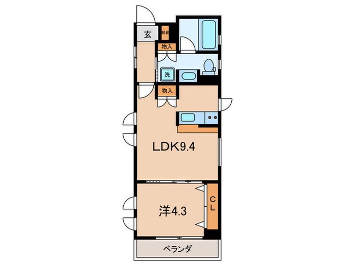 CERISIER(1LDK/2階)の間取り写真