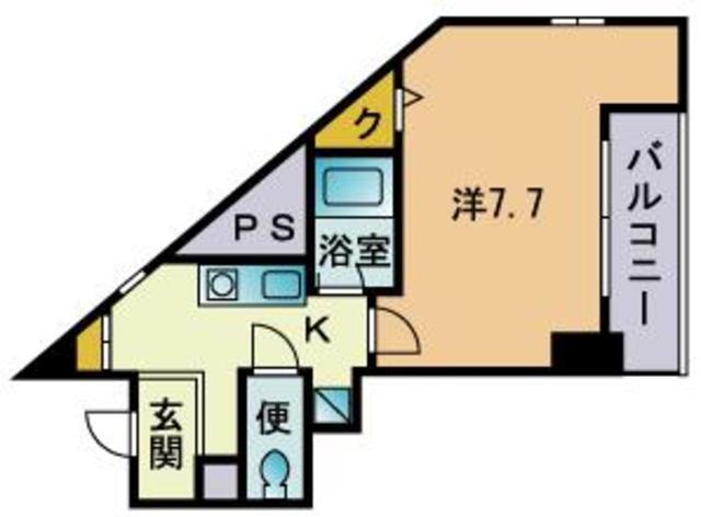 リヴァージュ大手門(1K/5階)の間取り写真