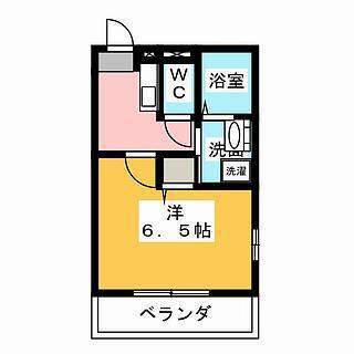 アンジュレジデンス(1K/2階)の間取り写真