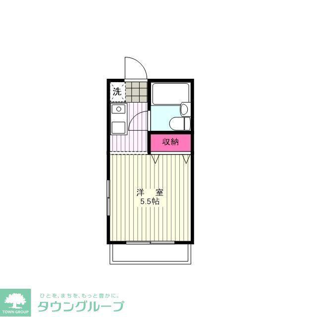 サンコート東浦和(ワンルーム/2階)の間取り写真